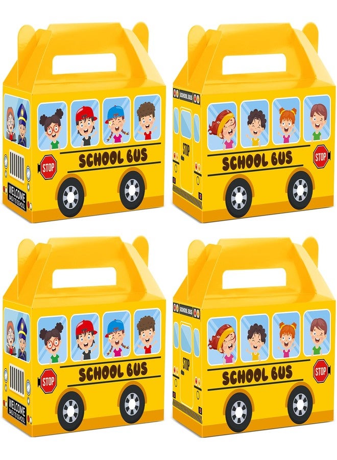 ojustbeok 12Pcs School Bus Party Treat Boxes Bus Gift Box Party favor Yellow Goodie Gift Boxes for Kids Classroom Decorations Welcome Back to School Birthday Baby Shower Supplies - Image 1